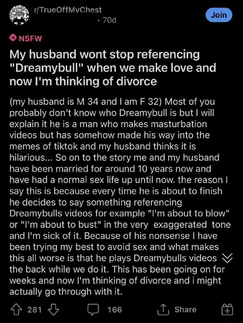Dreamybull References During Sex