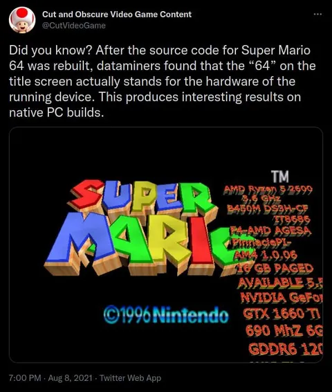Super Mario 64 Hardware Joke
