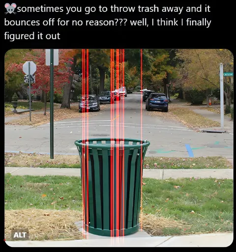 Trash Can Laser Defense
