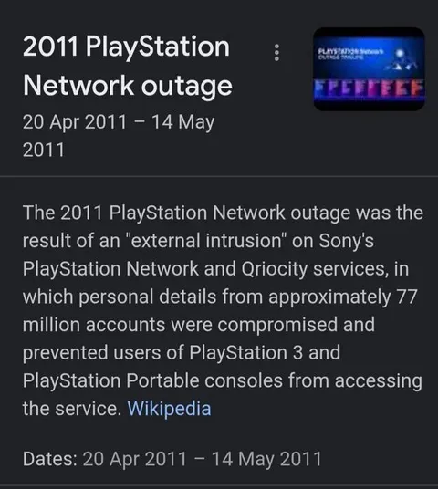 2011 PlayStation Network Outage