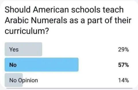 Arabic Numerals Poll Confusion