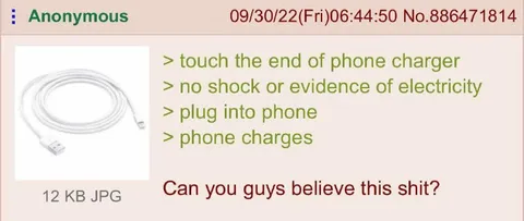Phone Charger Defies Electricity