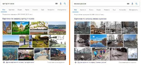 Весна в России глазами Google