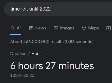 Time Left Until 2022