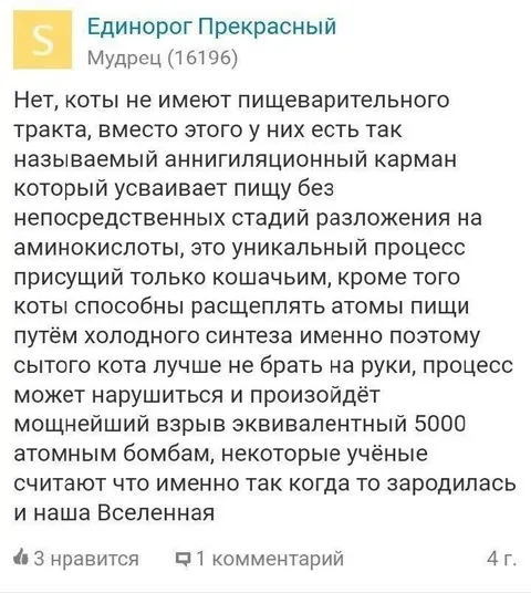 Аннигиляционный карман кота