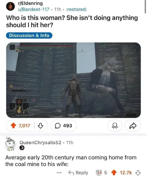 Coal Miner Comes Home to His Wife