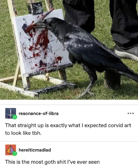 Goth Corvid Art