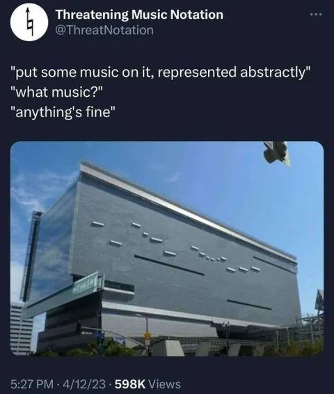 Abstract Music on a Building
