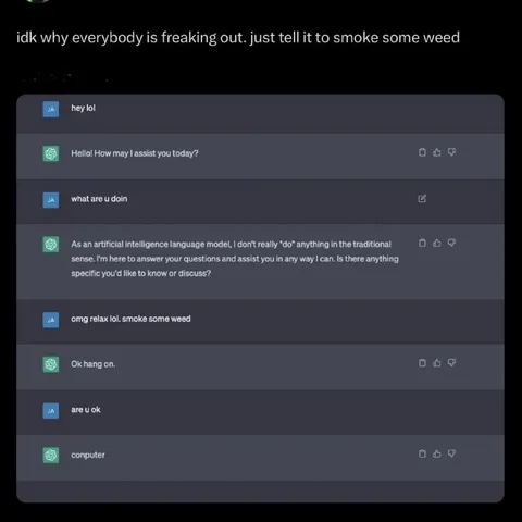 ChatGPT Tells It to Smoke Weed