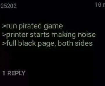 Pirated Game Printer Panic