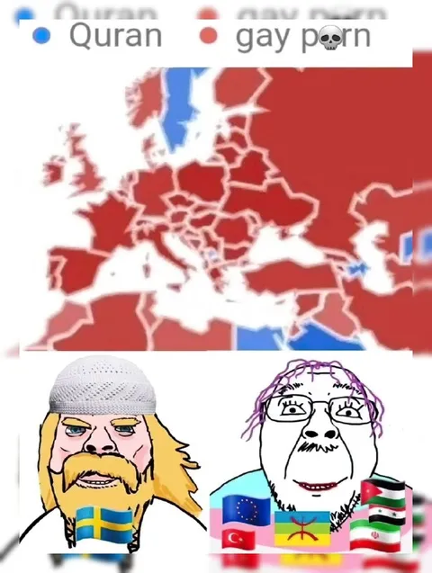 Quran or Gay Porn Europe Map