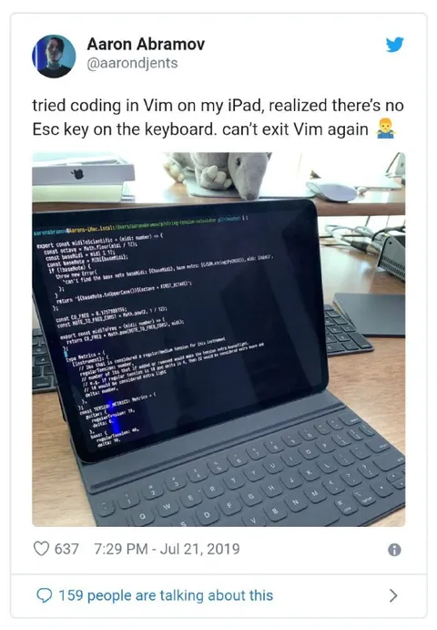 No Esc key in Vim