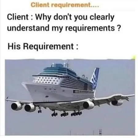 Client Wants a Cruise Ship Plane