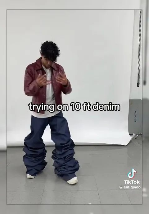 Trying on 10-Foot Denim