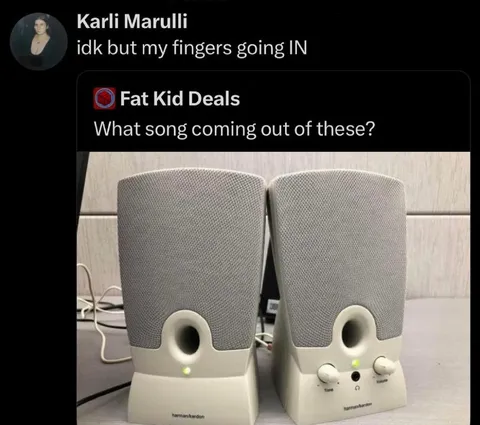 Fingers Going Into Speakers