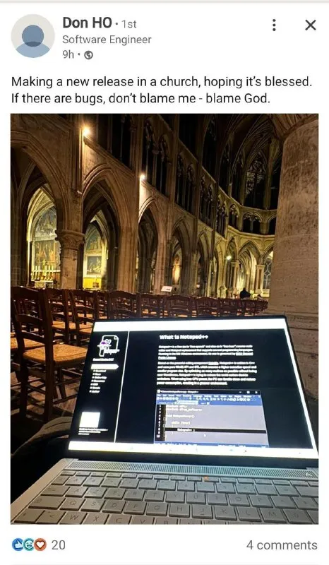 Blessed Software Release in Church
