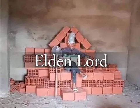 Elden Lord on Brick Throne