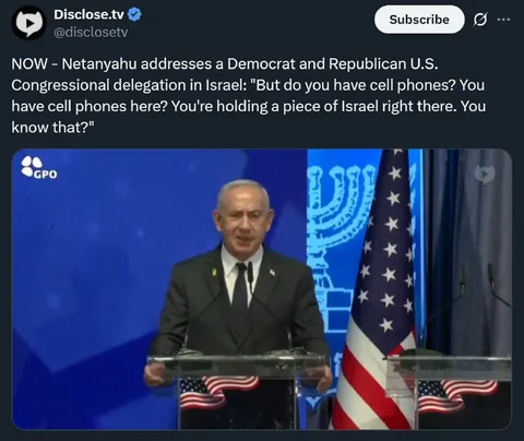 Netanyahu Asks About Cell Phones