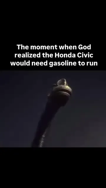 God Invents Gasoline for a Honda Civic