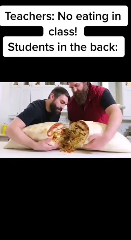 Students Eating in the Back