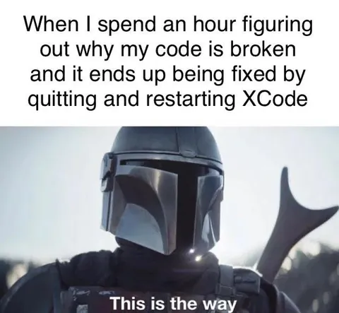 Restarting Xcode Fixes Everything