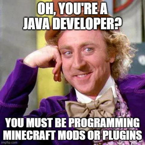 Java Developer Minecraft Mods Joke