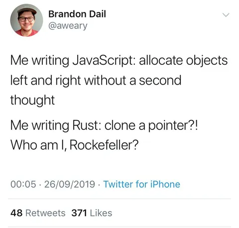 JavaScript Objects vs Rust Pointers