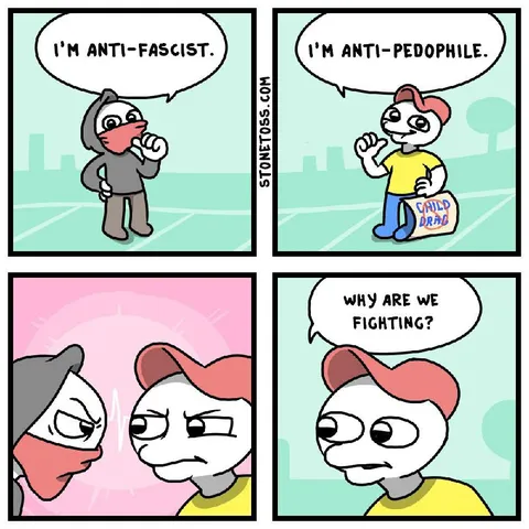 Anti-Fascist Meets Anti-Pedophile