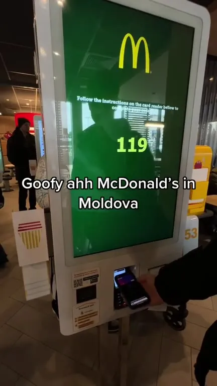 Goofy McDonald's Kiosk in Moldova
