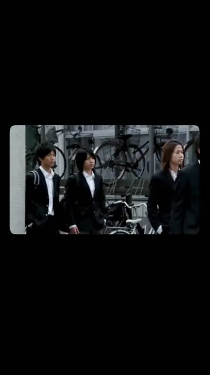 Japanese Students Walking to School
