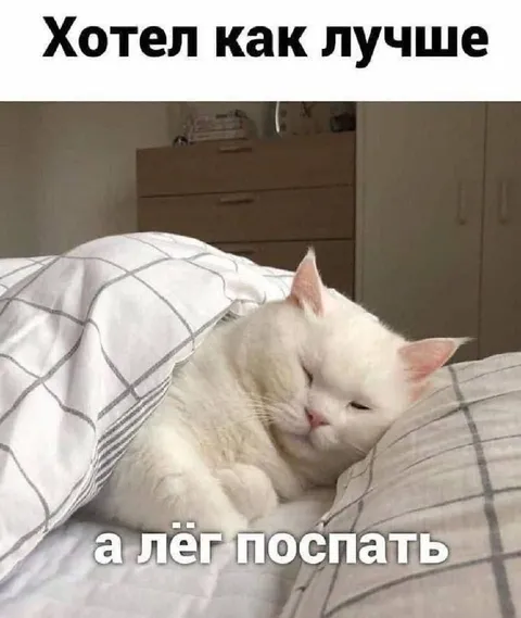 Хотел как лучше, а лёг поспать