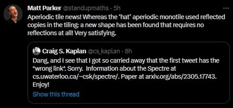 Aperiodic Tile News