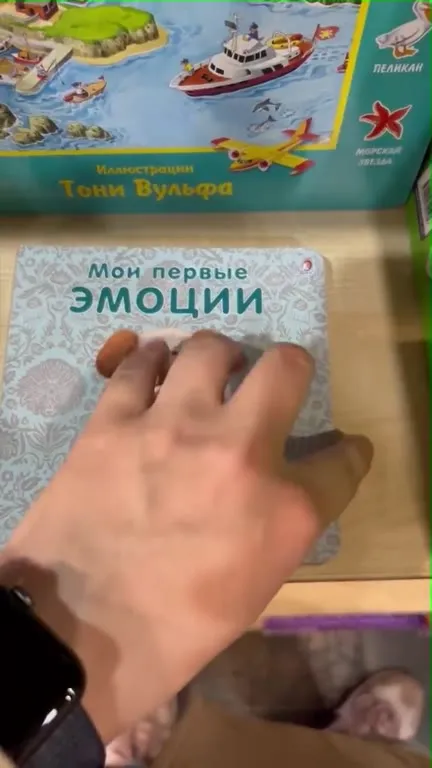 Книжка эмоций с обиженным петухом