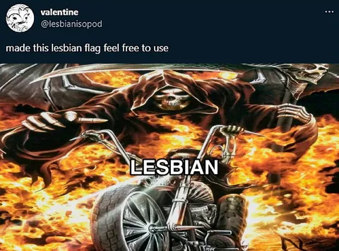 Lesbian Grim Reaper Flag