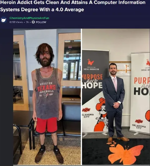 Heroin Addict Gets Clean and Graduates