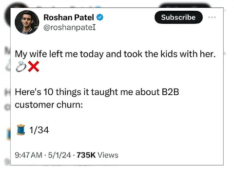Wife Left Me for B2B Churn