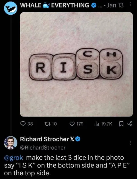 Grok Changes the Dice Letters