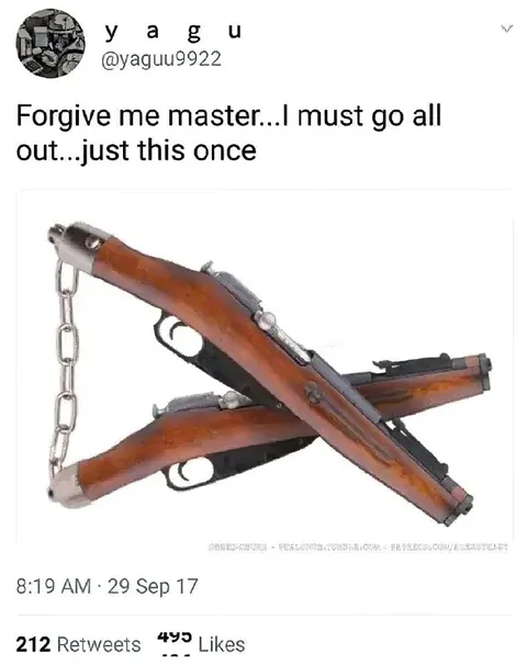 Forgive Me Master, I Must Go All Out
