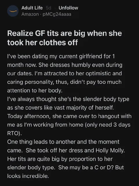 Realizing Girlfriend Has Big Tits