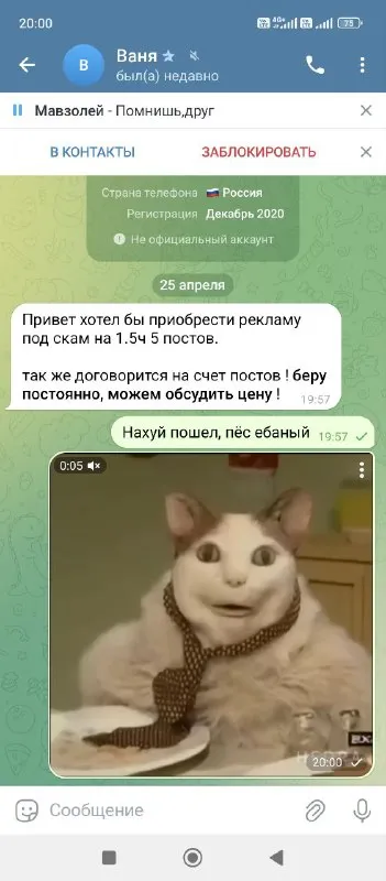 Пёс ебаный в рабочей переписке