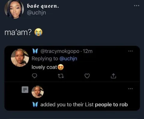 Lovely Coat Robbery List
