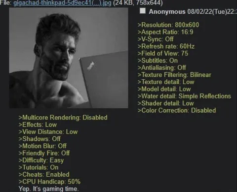 Gigachad Gaming Settings