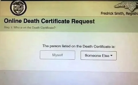 Online Death Certificate Request