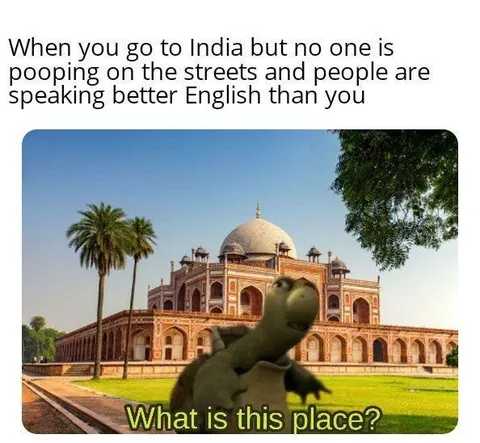 Confused Dinosaur in India