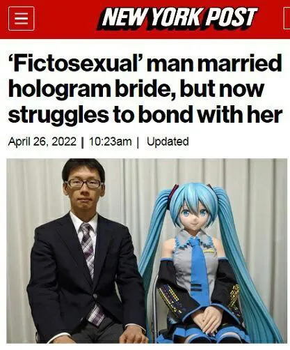 Fictosexual Man Marries Hologram Bride