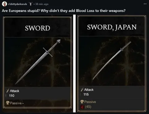 Why No Blood Loss on European Swords?