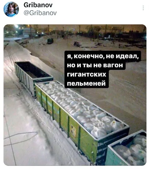 Вагон гигантских пельменей
