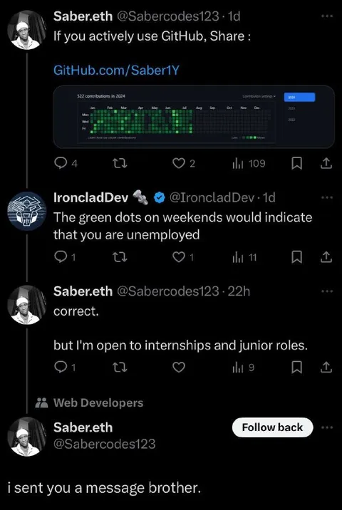 Open to Internships and Junior Roles