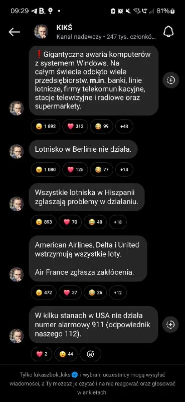 Awaria Windows paraliżuje świat
