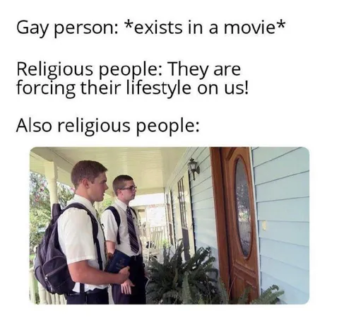 Religious People at the Door